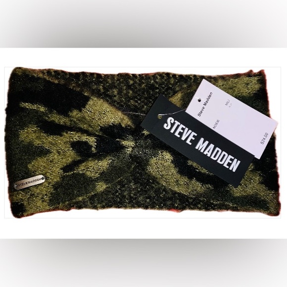NWT STEVE MADDEN SPECTRUM KNIT 🧶 TWISTED FRONT HEAD WRAP - CAMO, OS, BNWT - Picture 1 of 9